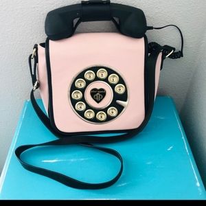 Betsey Johnson Iconic Call Me Pink Telephone Purse